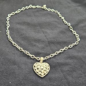 Gold Heart Pendant Necklace